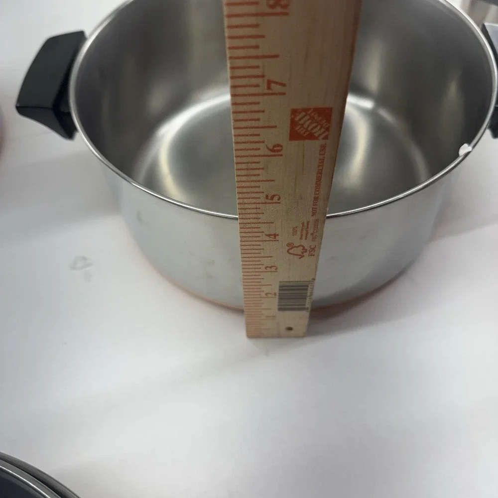 VTG 10 Pc Revere Ware 1801 Pots,Skillets, Lids   Clean. USA